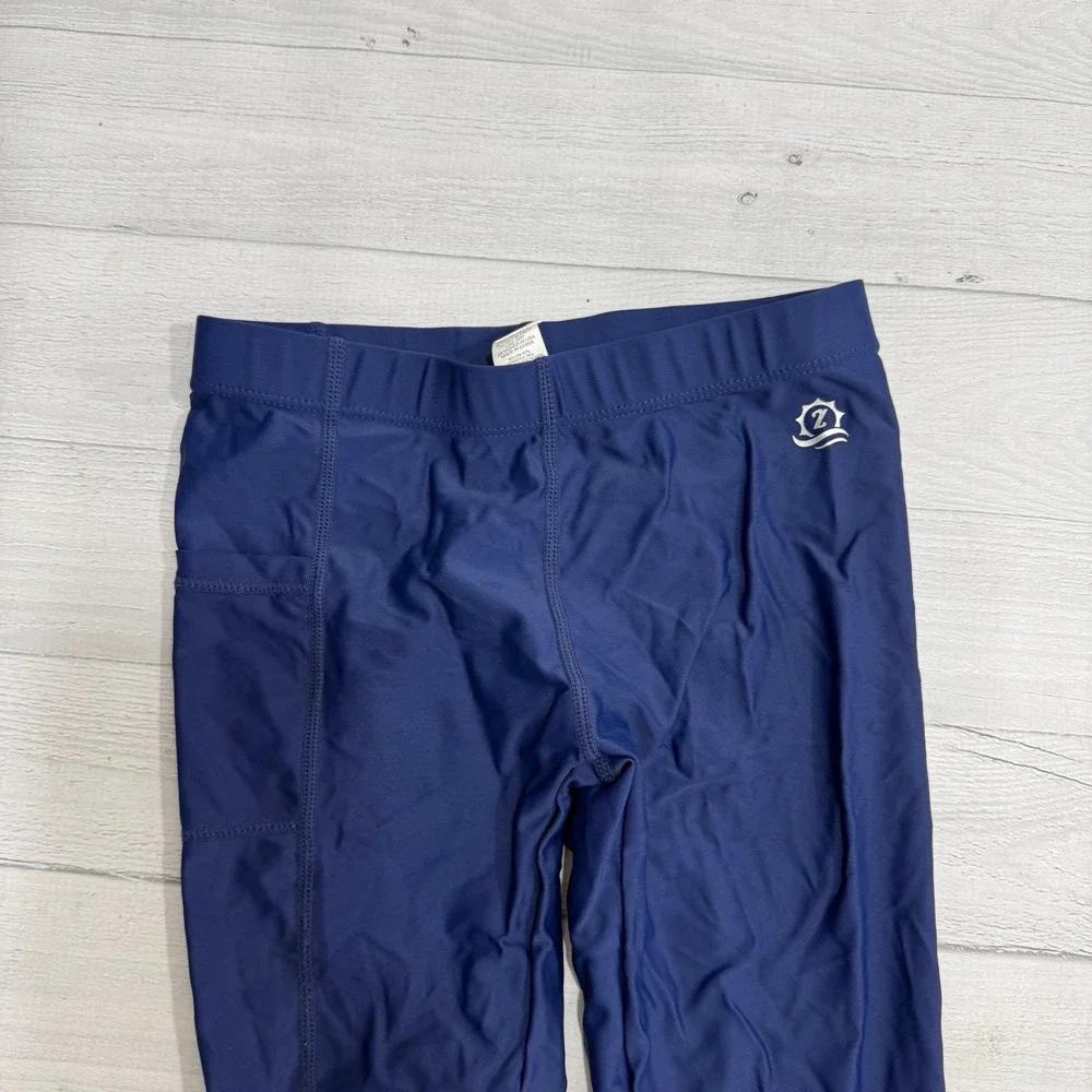 SwimZip Swim Leggings UPF 50+ Swim Pants navy blue size 5T